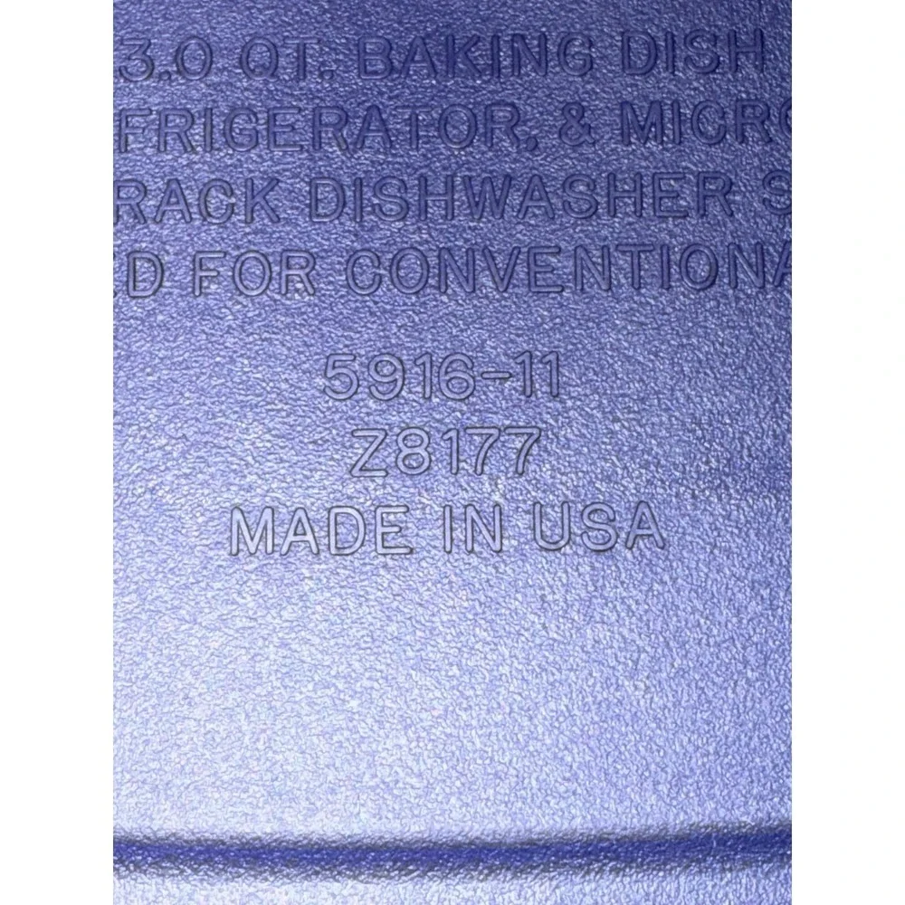 Anchor Hocking Blue 3 Qt Baking Dish Replacement‎ Cover Lid ONLY 5916-11 Z8177